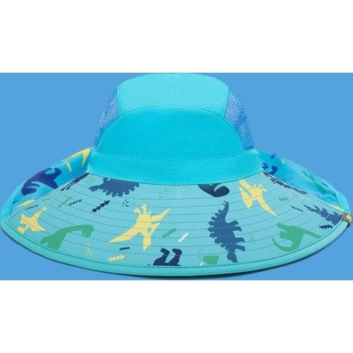 Childrens sun hat summer baby fisherman hat mesh sun hat outdoor sunscreen childrens hat chromatic aberration