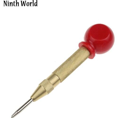 Ninth World 1Pcs 5inch HSS Automatic Center Punch Spring Loaded Marking Starting Holes With A Protective Sleeve