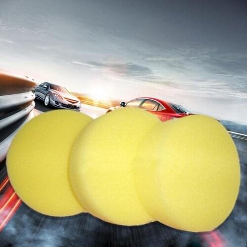 Auto Care Polish Sponge Cleaning Tools Automobile Body Glass Wash Washer Applicator Cushion Car Wax Scum Sponges Round Cleaning