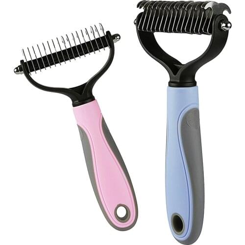Pet Grooming Tool Hair Removal Comb Dog Cats Fur Trimming Dematting Deshedding Brush Blade Tools For Matted Long Hair Curly