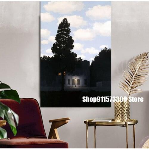 Rene Magritte Empire of light giclee oil paintings canvas art Prints Wall Art For Living Room Bedroom Decor