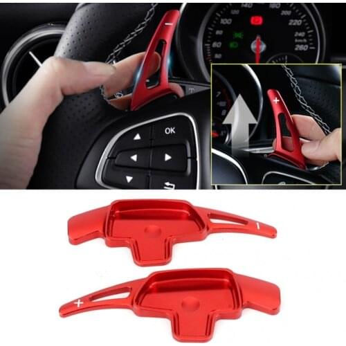Red Steering Wheel Paddle Shift Extension Fits for Mercedes-Benz CLA CLS GLC GLE 2015