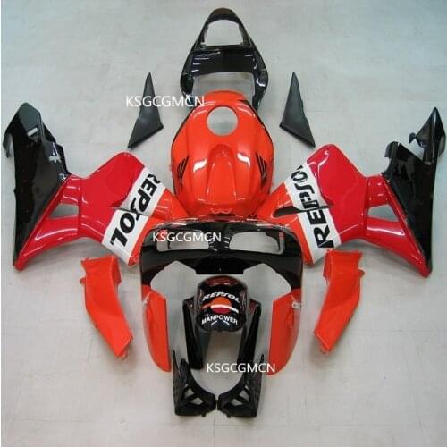 Injection molded fairing kit for Honda CBR600RR 03 04 orange repsol fairings set CBR 600 RR 2003 2004