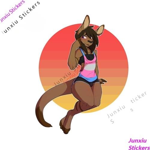 Cartoon Graffiti Anime for Juno Wolf Strong Cartoon Car Sticker Windows Occlusion Scratch Decal Personality Trunk Car Decoration