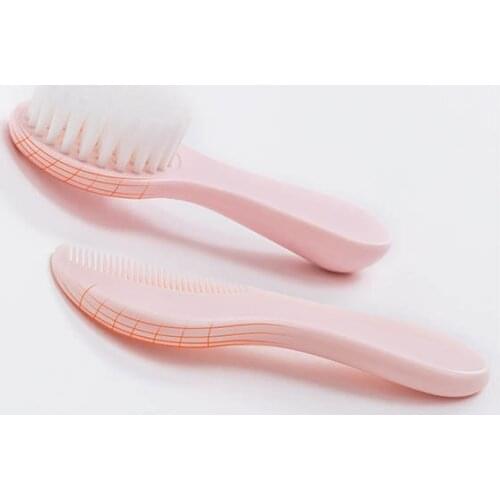 2Pcs Infant Baby Hair Brush Comb Set Newborn Comb HairBrush Care Kids Massage Baby Kit Pure Natural Hair Care Products Hairbrush
