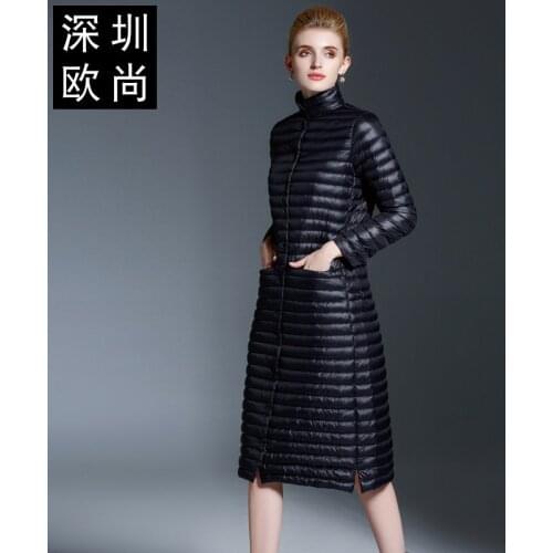 Newest Solid womens down jacket women winter long coat filler White duck down woman duck down jacket free shipping