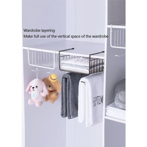New Product Multifunctional Kitchen Shelf Creative Cabinet Hanging Basket Rack Cutlery Storage Box Dish Rack With Hook