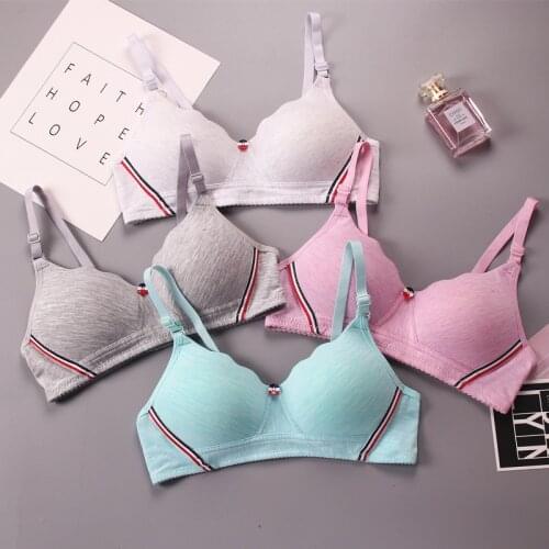 New delivery Young Girl Bar Teenagers Children in Students Puberty cotton underware wholesales without steelring solid