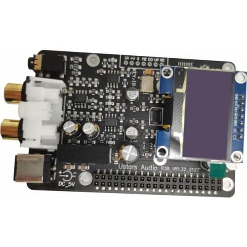 OLED ES9038q2m OPA1612 Op I2S 32bit/384K DSD128 for Raspberry pi 2B 3B 3B+ DAC Decoder Digital Broadcast Board G4-001
