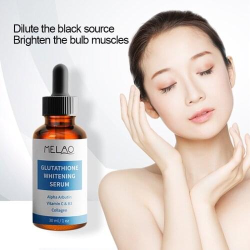 30ML Glutathione Whitening Serum Vitamin C & B3 Collagen Reducing Dark Spots Blemishes Lightening Skin Facial Serum