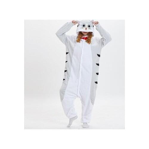 New Cat Home Pajamas Kigurumi Costume Soft Warm Sleepwear Jump Suits for Women and Kids