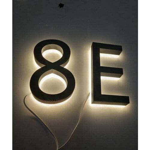 Custom 3D waterproof led backlit stainless steel digital signage individual led letters