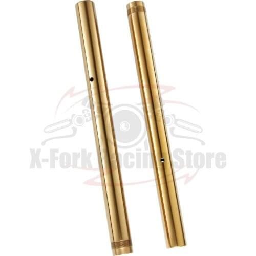 Premium Front Inner Fork Tubes Pipes Bars Gold Pair For YAMAHA YZF R1 2004-2006 2005 43x520mm 5VY-23120-00 5VY-23110-00