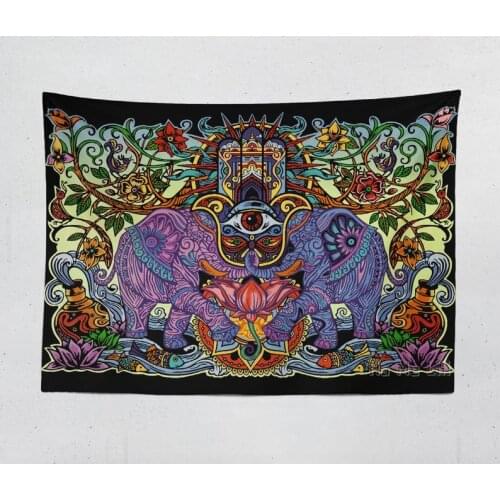 Psychedelic Elephant Tapestry Wall Hanging Art Home Decor