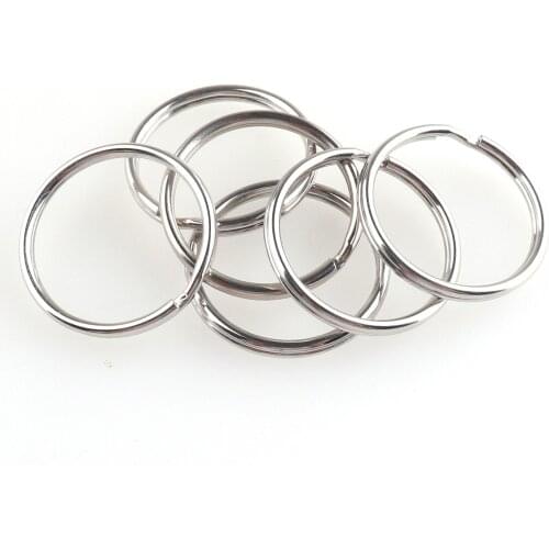 25mm Split Ring 10pcs Key Chain Key Ring Silver Jump Ring Iron Round Ring DIY Accessories Jewelry Charm Purse Handbag Hardware