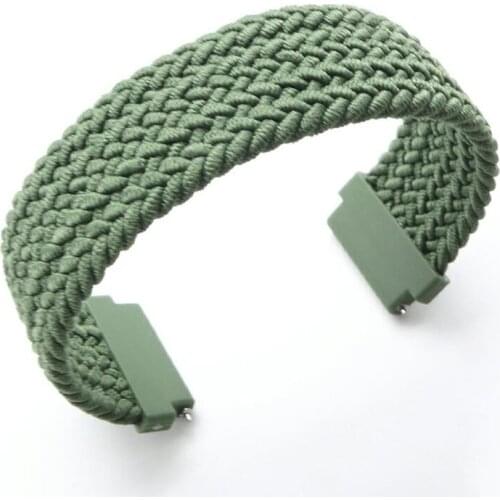 20mm Braided Solo Loop Band For Amazfit GTS 2 2e /2 mini Amazfit Bip S/U Pro For Samsung Galaxy Watch 3 41mm Active 2 40mm 44mm