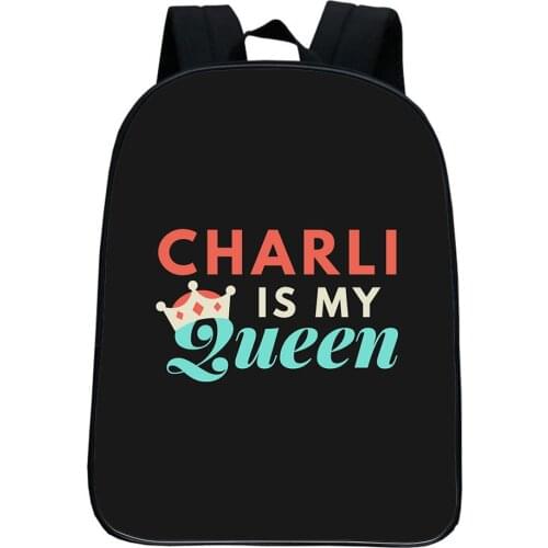 Charli Damelio Backpack Teenager Student Bag Boys Girls School Bag Child Travel Bagpack Cartoon Casual Bookbag