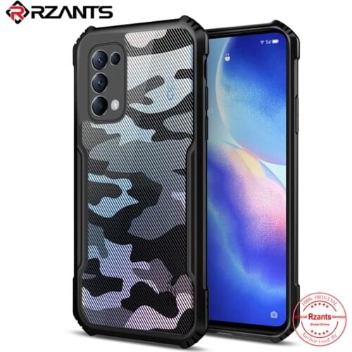 Rzants For OPPO Reno5 Reno 5 Pro 5G Case Hard Camouflage Beetle Hybrid Shockproof Slim Crystal Clear Cover Protection Clear Back