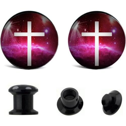 TIANCIFBYJS Bamphat Bloody Bear Deer Moose Ear Gauge Plugs Black Acrylic Screw Fit Ear Plug Flesh Tunnel Body Piercing Jewelry