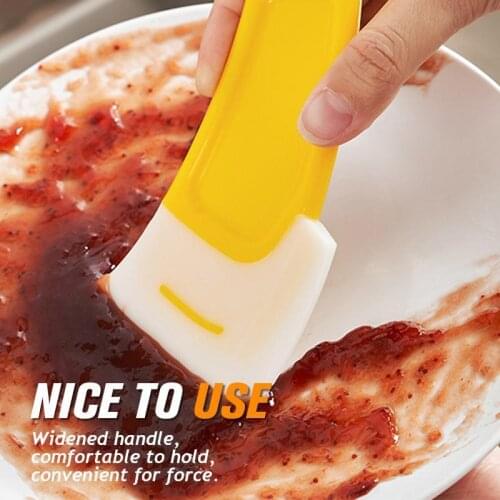 Silicone Heat Resistant Cleaning Flexible Scraper Kitchen Creative Multifunctional Decontamination Scraping Detergent Stains Dro