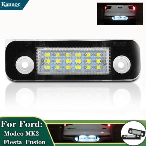 2pcs 24 LED Bulb License number plate lights Rear TailLights Auto Lamp Replacement light For Ford Modeo MK2 Fusion Fiesta