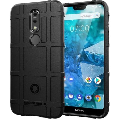 Slim Matte Hybrid Armor Case For Nokia 7.1 Anti Scratch Hard Rubber Shockproof Impact Protective Fundas Cover For Nokia 7.1