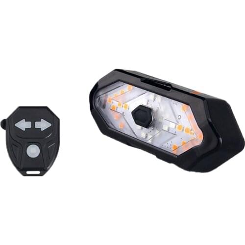 Smart Bike Rear Light Wireless Remote Control Warning Lamp USB Rechargeable Turning Signal Rear Light with Horn Function