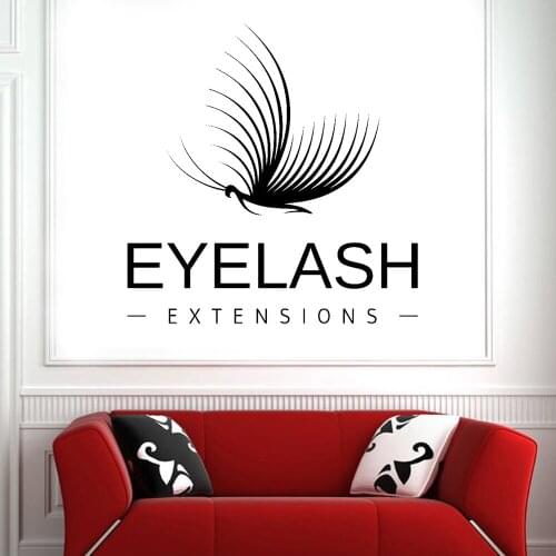 Eyelashes Extension Vinyl Wall Decal Eye Makeup Eyelash Beauty Salon Decor Wall Stickers Fashion Home Art Decoration Mural Z371