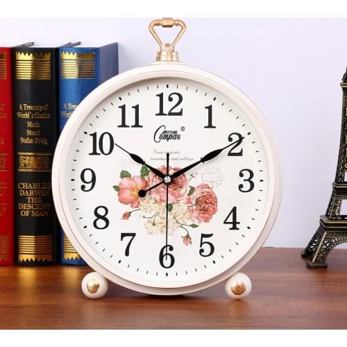 Nordic Vintage Alarm Clock Mute Creative Table Clock Large Plastic Bedroom Desktop Clock Digital Reloj Mesa Kitchen Clock AC50TC