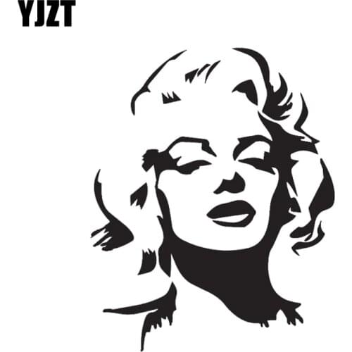 YJZT 11.1*13.7CM Marilyn Monroe Looks Vinyl Decal Truck Window Car Sticker Black Silver C20-0087