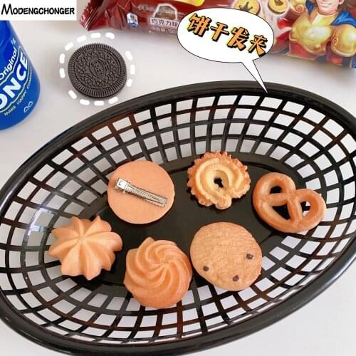 New Fashion Girls Child Cute Sand Biscuit Hairpin Simple Side Top Hair Clips Headdress Hair Ornament Headwear Hair Accessories