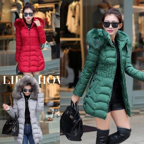 Womens Winter Fashion Ladies Warm Slim fit Coat Long Coat Casual Hooded Jacket