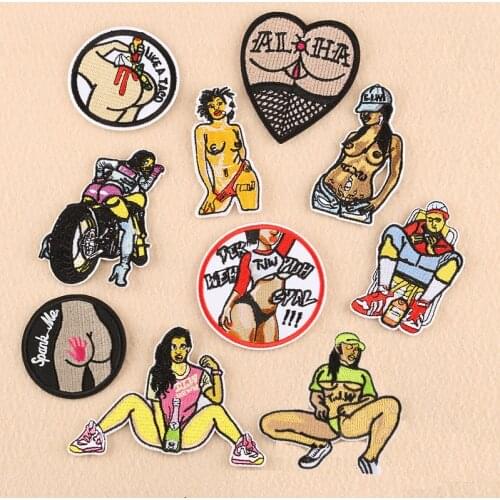 1pcs Mix fashion Patches for Clothing Iron on Embroidered Sew Applique Cute Patch Fabric Badge Garment Apparel Accessories -38