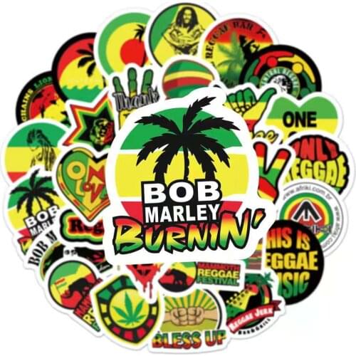 10/50pcs Color Funny Leaves Character Smoking Stickers for Guitar Kids TOY Motorcycle Car Skateboard Snowboard Luggage Decals