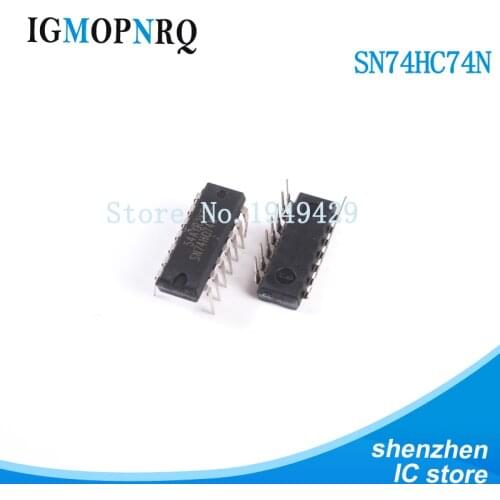 10PCS/LOT SN74HC74N DIP14 SN74HC74 DIP 74HC74N 74HC74 DIP-14 New