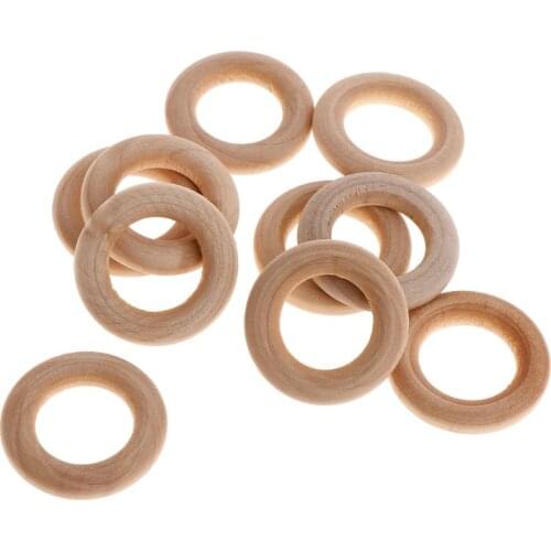 10 Pcs/Set Natural Wooden Ring Home Decoration Pet Parrot Bird Parakeet Toys Bite Chew Molar Teeth Grind Toy DIY Handmade