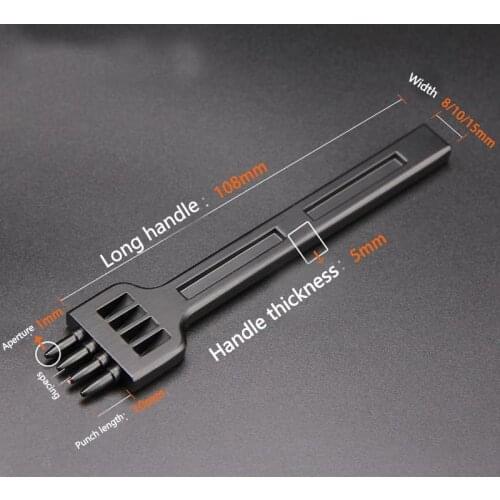 4/5/6mm Black Leather Craft Tools Lacing Stitching Hole Punches New Portable DIY Durable 2/4/6 Prong