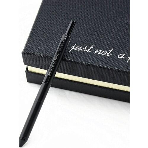 4-in-1 Multicolor pen - Metal Cased - Red/Blue Ballpoint Pen Black , Blue , Red ink Ballpoint pen and 0.5mm pencil