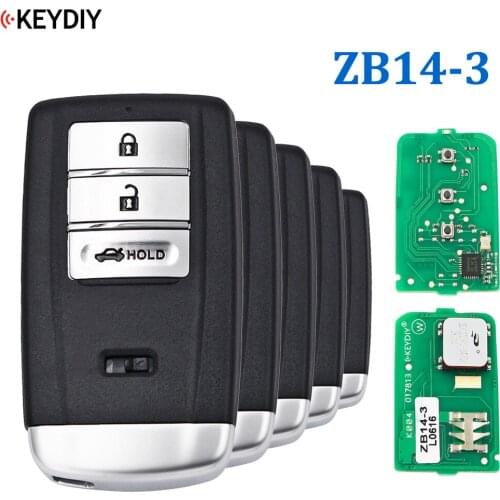 5PCS, KEYDIY ZB Series Universal Smart Key ZB14-3 for KD900 KD-X2 Car Key Remote Replacement Fit More than 2000 Models