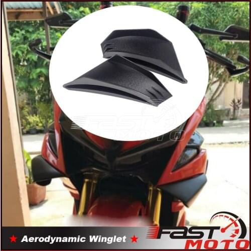 Aerodynamic Winglet 2pcs Small Wing Side Spoiler Fairing Winglets for Honda CBR1000 CBR600 RR RVF V4 CBR500 CBR300R VFR