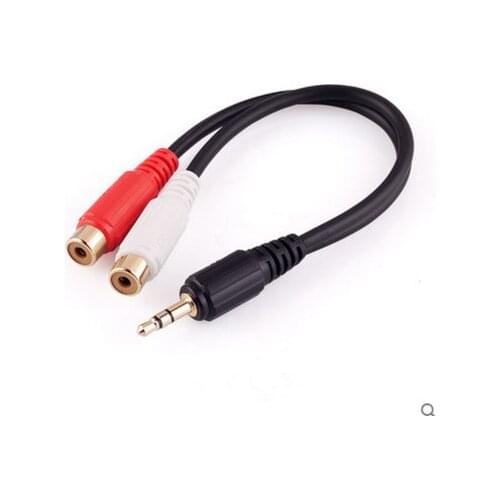Audio Cables 3.5mm Jack Plug male to 2 RCA female Stereo Adapter RCA Cable for HDTV PC MP3 CD Player Universal