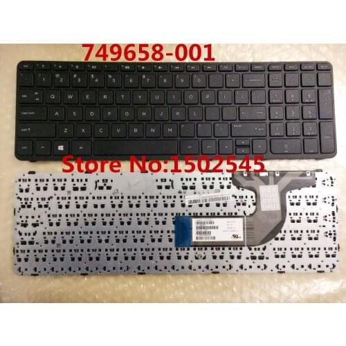 Free Shipping Original Laptop Keyboard for HP 15-N 15-E 15-F 15-D 15-R 15-G US Keyboard with Border Black 749658-001