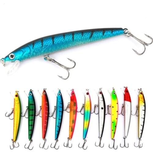 Bionic Fishing Lure Minnow 10cm 7g Depth 0-1.5m 3D Eyes Hard Baits Wobbler For Silicone Baits 1Pcs Fishing Tackle Accessory