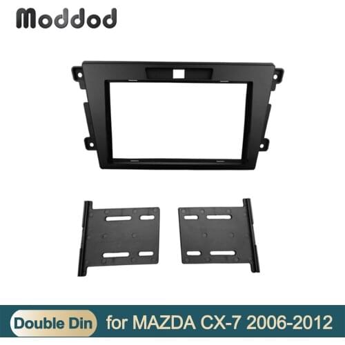 For MAZDA CX-7 2006+ Fascia Double Din CD DVD Stereo Panel Radio Refitting In Dash Mount Install Kit Face Plate Frame Bezel