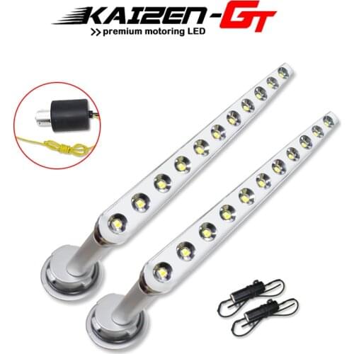 Dual-color Amber/ White Sequential Flowing LED Strips w/Resistor For 2017-up Toyota C-HR Turn Signal Lights/DRL BAU15S PY21W