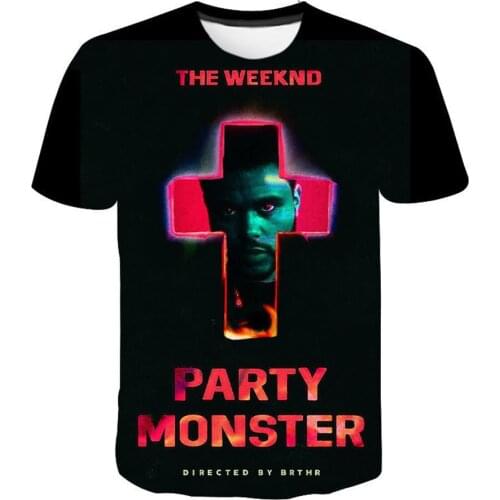New 3D The Weeknd Printed T-shirt Men And Women Trendy Cool Style T Shirts Summer Fashion Casual Comfortable Hip Hop Tops