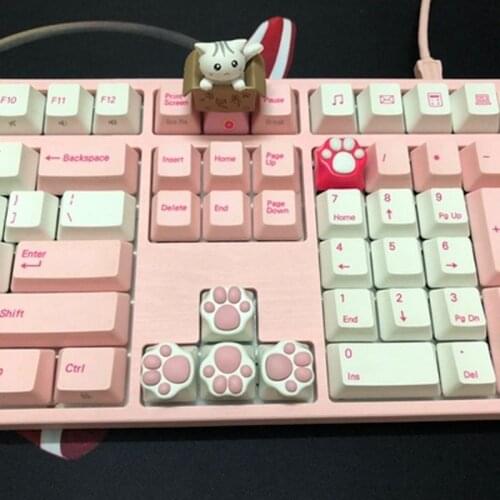 Personality Customized ABS Silicone Kitty Paw Artisan Cat Paws Pad Keyboard keyCaps for Cherry MX Switches W91A