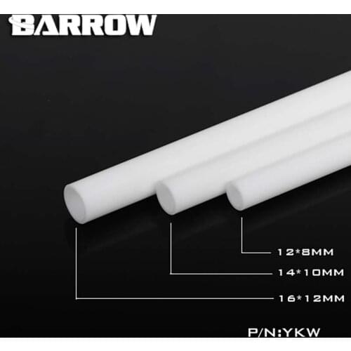 Barrow PC water cooling hard pipe White PMMA Tube Acrylic OD*ID:12mm*8mm/14mm*10mm/16mm*12mm YKW12-8 YKW14-10 YKW16-12