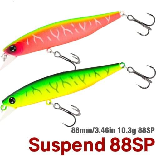 Le fish TSURINOYA 88mm 10.3g 88SP Suspending Minnow Long Casting Fishing Lure Pike Bass Jerkbait Tackle Artificial Hard Lure
