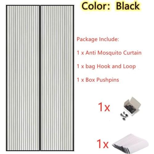 Velcro Magnetic Screen Door Net Anti Insect Mesh Fly Screen Mosquito Protection Net Magnet Curtains for Doors Windows Screen